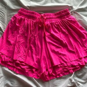 women’s butterfly shorts, hot pink, medium